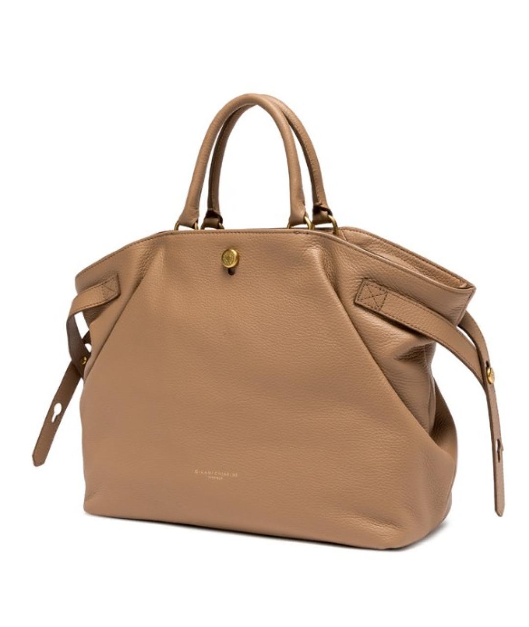 Gianni Chiarini Коричневая кожаная сумка тоут, фото 2