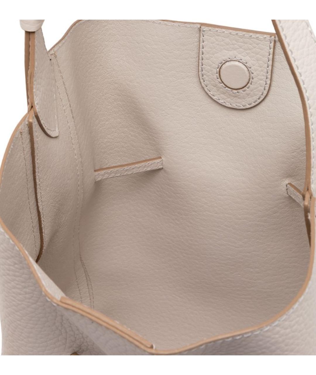 Gianni Chiarini Белая кожаная сумка тоут, фото 4