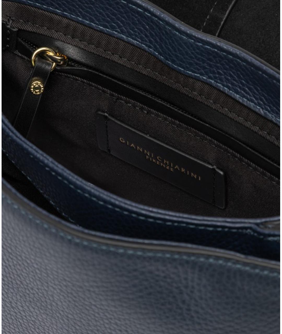 Gianni Chiarini Синяя кожаная сумка через плечо, фото 4