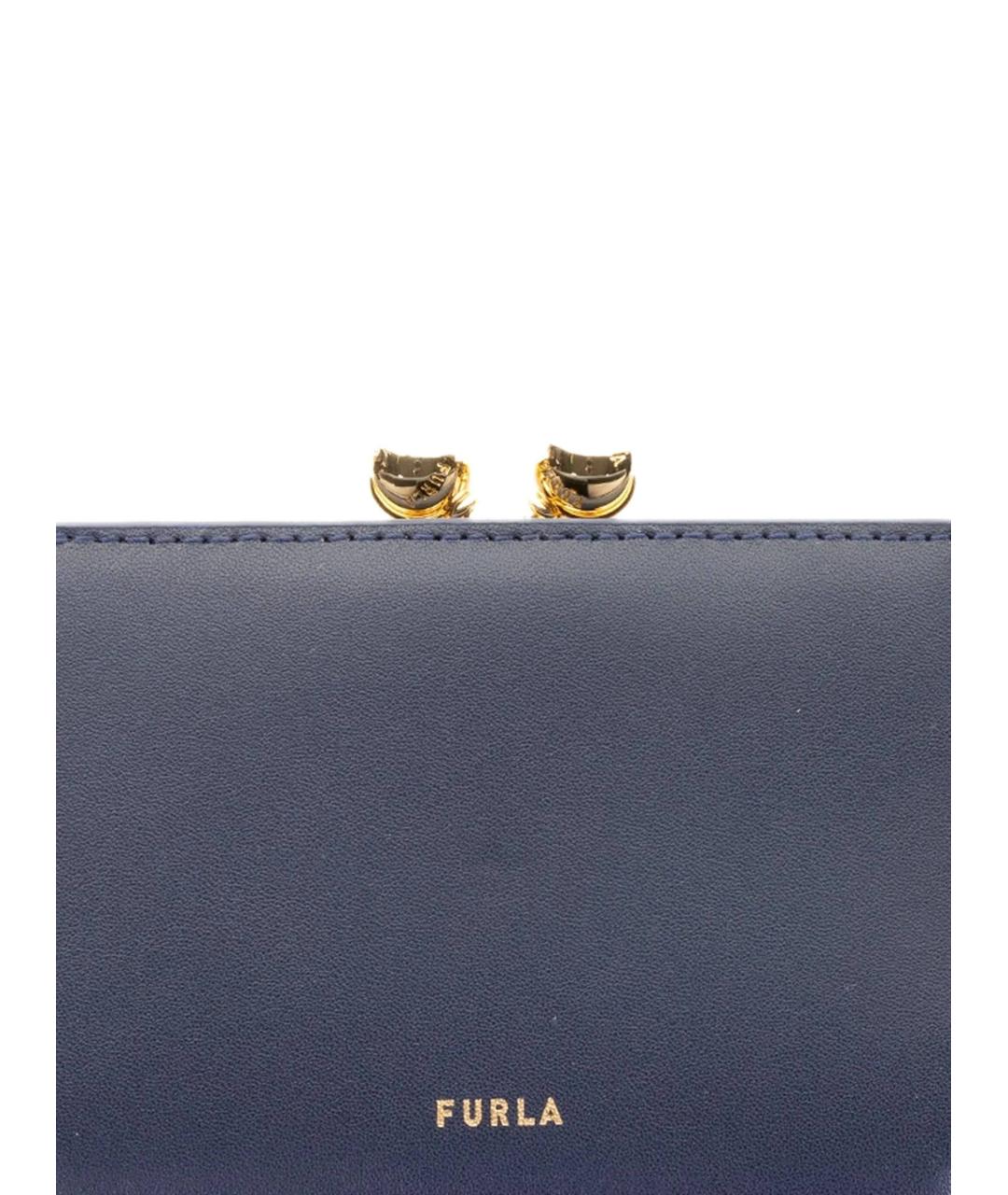 FURLA Синий кожаный кошелек, фото 2