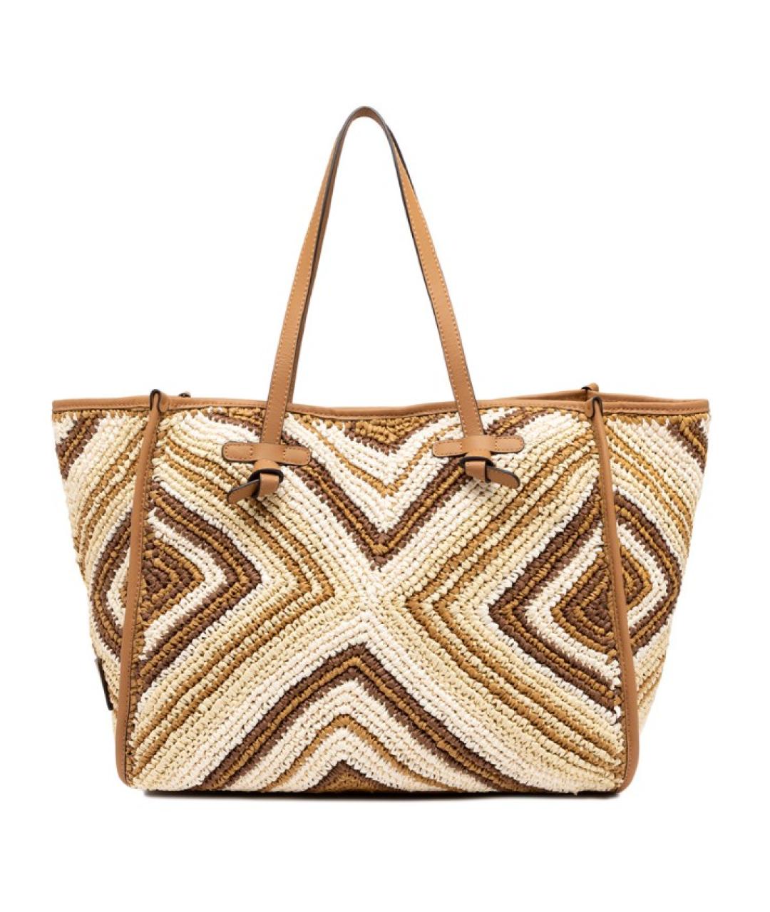 Gianni Chiarini Бежевая пелетеная сумка тоут, фото 1