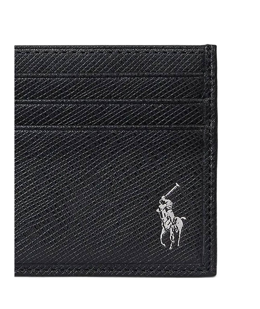 POLO RALPH LAUREN Черный кожаный кардхолдер, фото 2