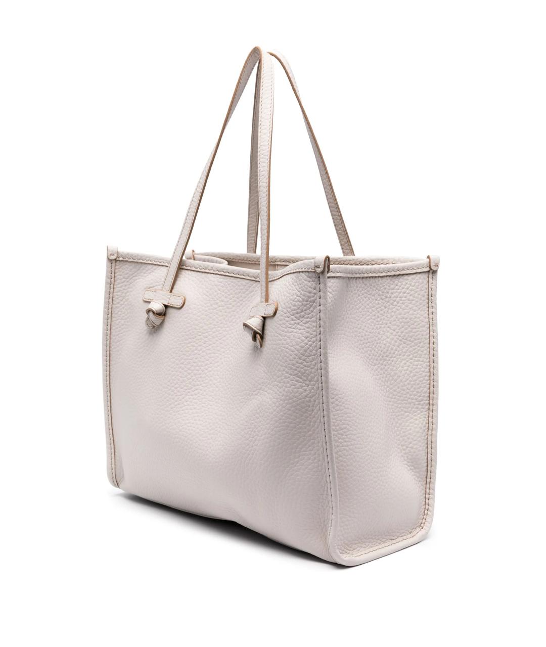 Gianni Chiarini Белая кожаная сумка тоут, фото 2