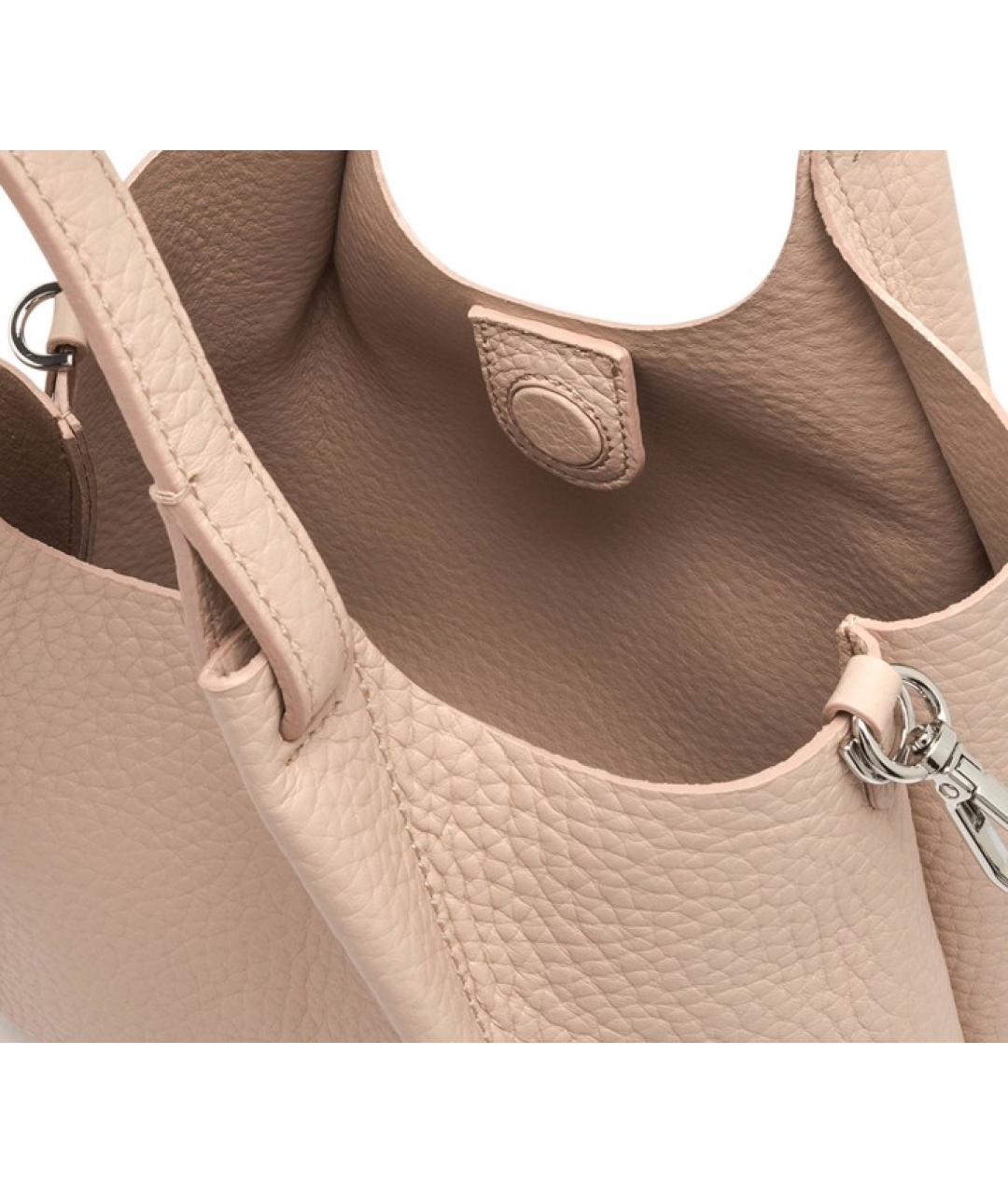 Gianni Chiarini Бежевая кожаная сумка тоут, фото 4