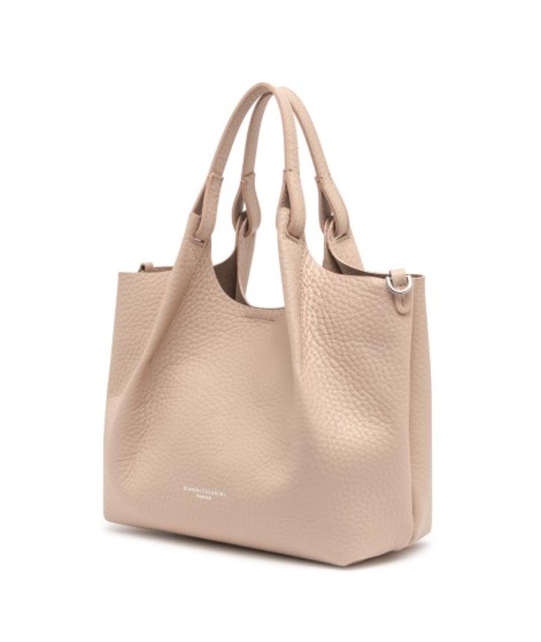 Gianni Chiarini Бежевая кожаная сумка тоут, фото 3