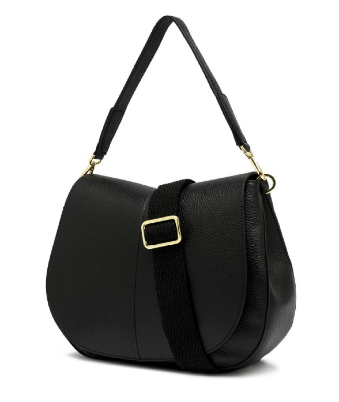 Gianni Chiarini Черная кожаная сумка через плечо, фото 2