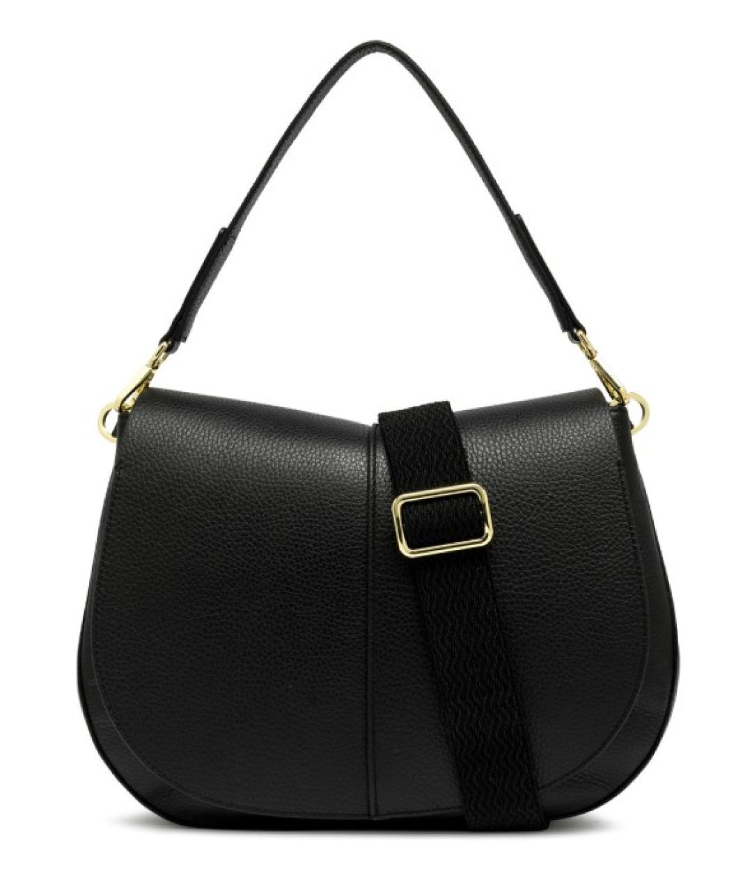 Gianni Chiarini Черная кожаная сумка через плечо, фото 1