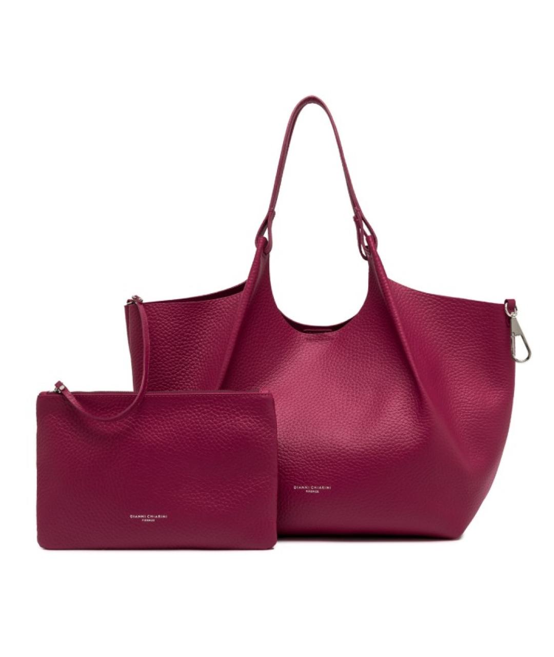 Gianni Chiarini Розовая кожаная сумка тоут, фото 3