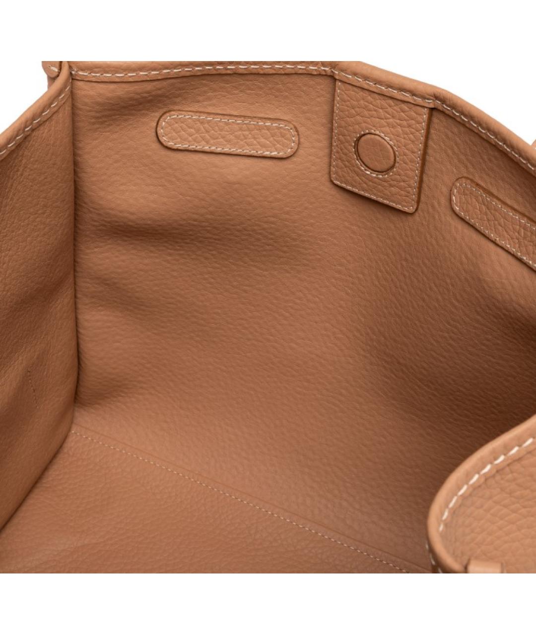 Gianni Chiarini Бежевая кожаная сумка тоут, фото 4