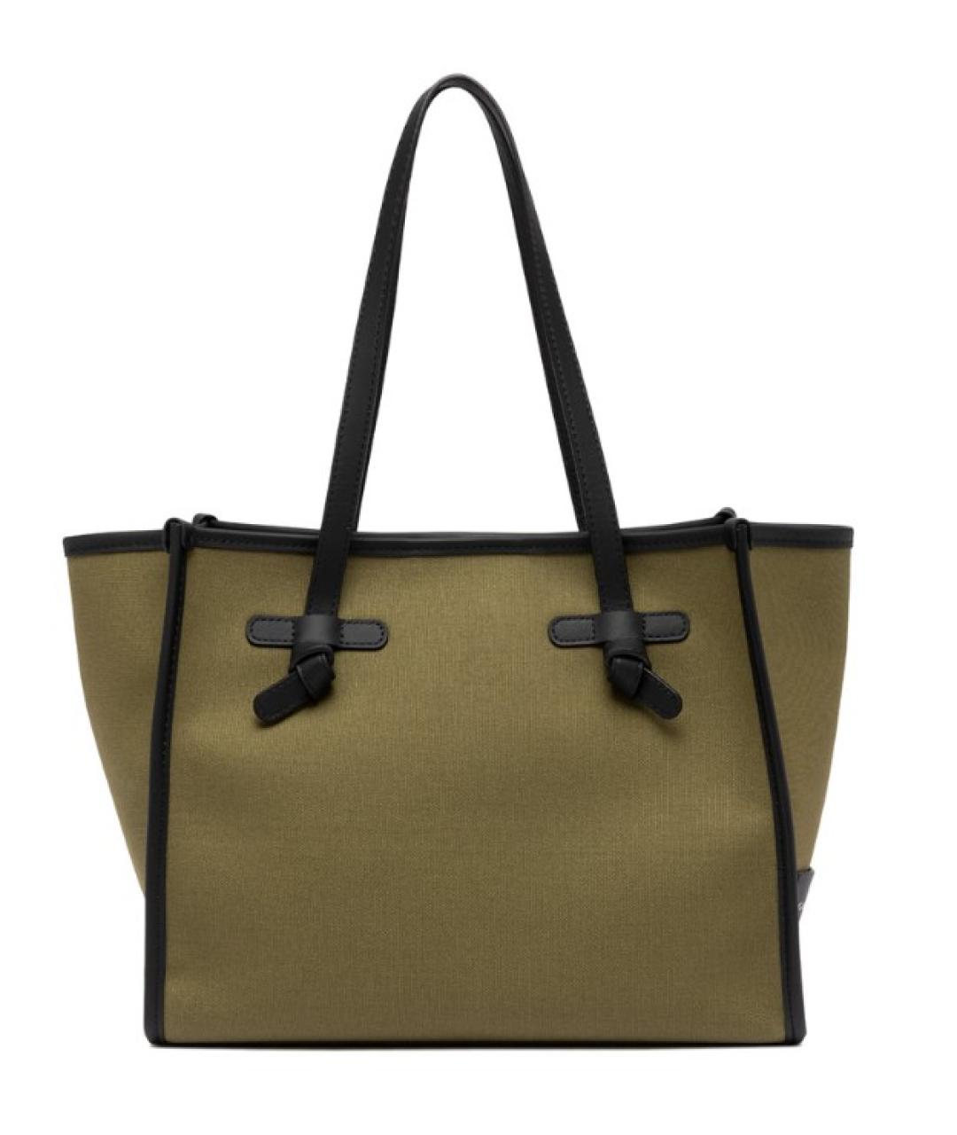 Gianni Chiarini Зеленая тканевая сумка тоут, фото 3