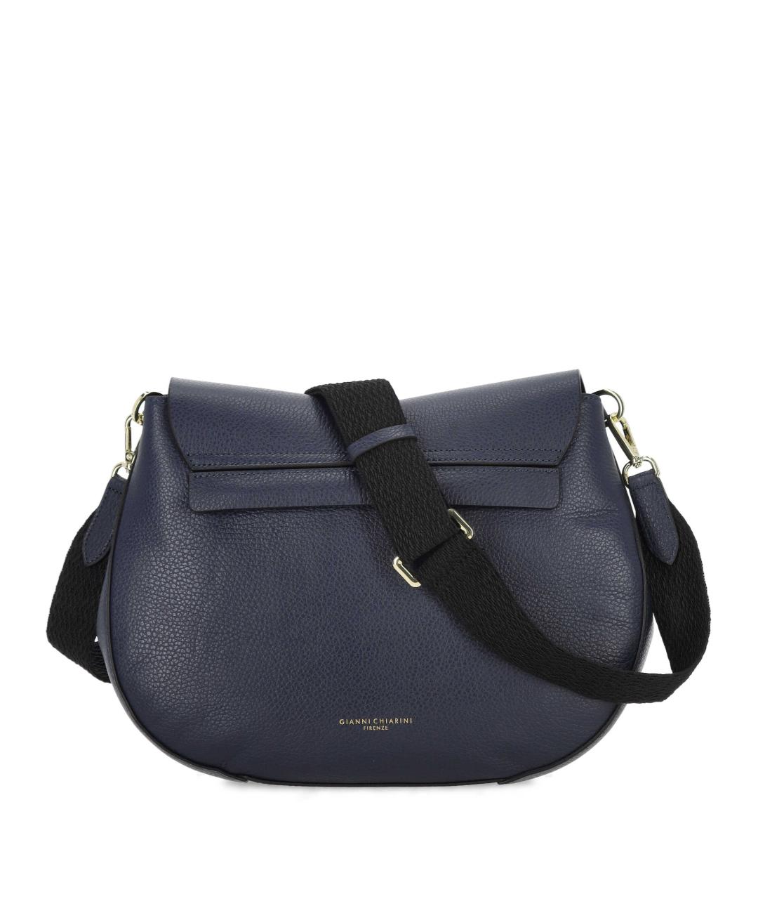 Gianni Chiarini Синяя кожаная сумка через плечо, фото 3