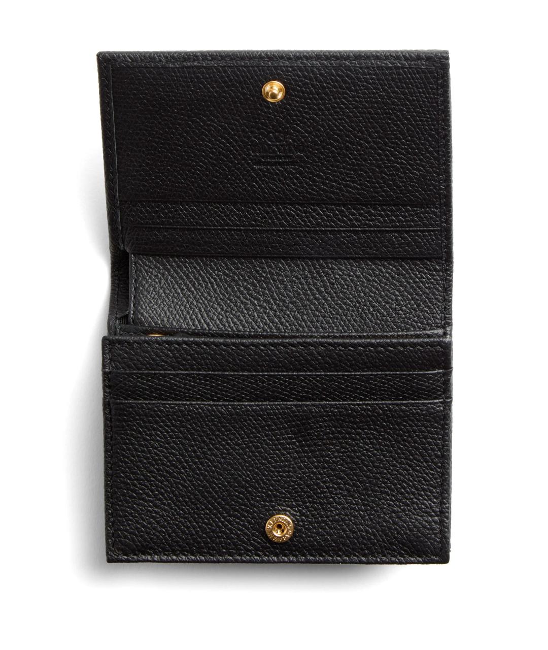 VALENTINO Черный кожаный кошелек, фото 4