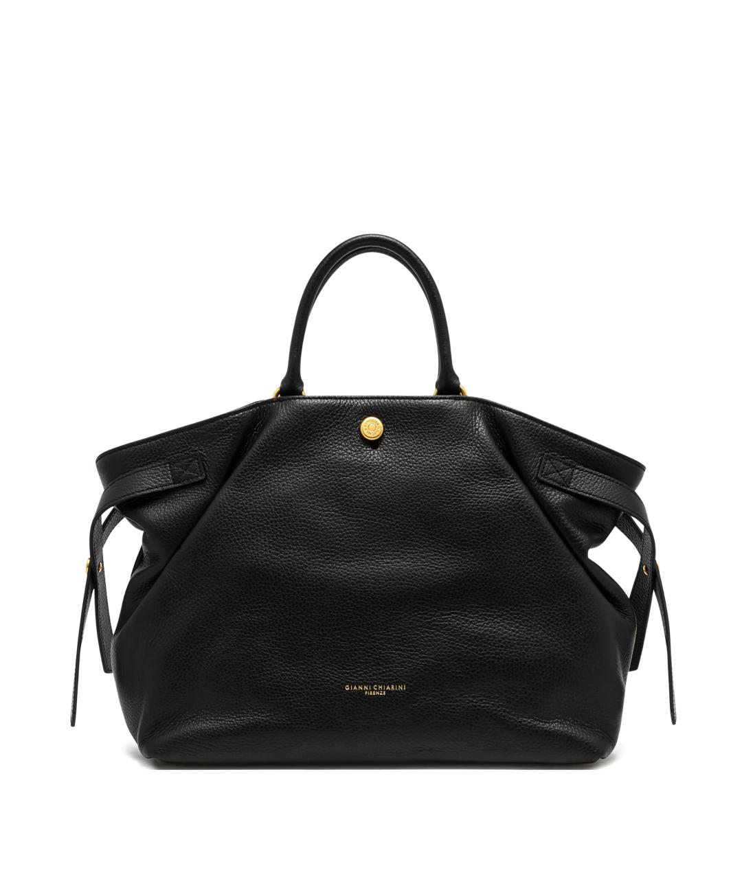 Gianni Chiarini Черная кожаная сумка тоут, фото 1