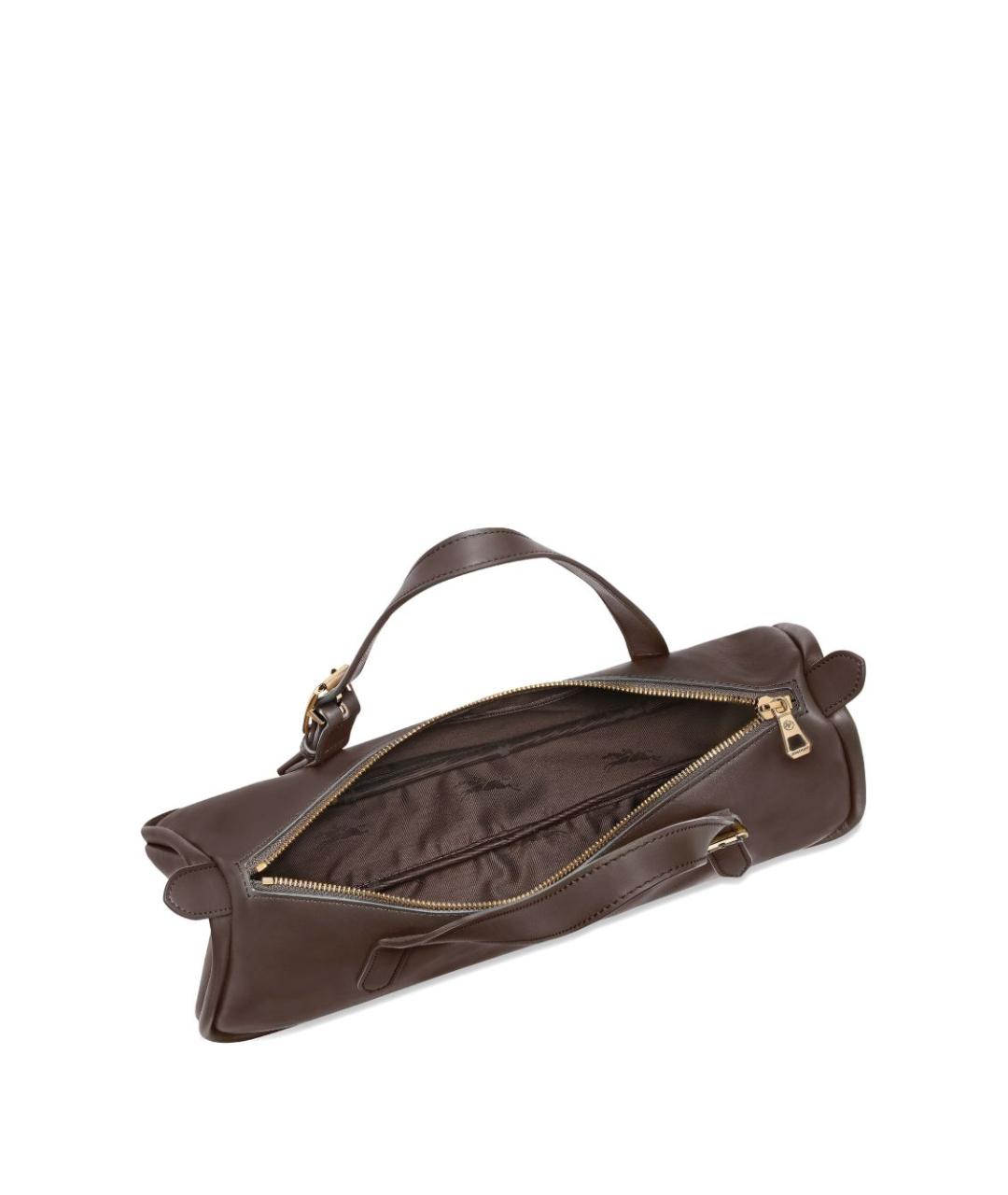 LONGCHAMP Коричневая тканевая сумка через плечо, фото 4