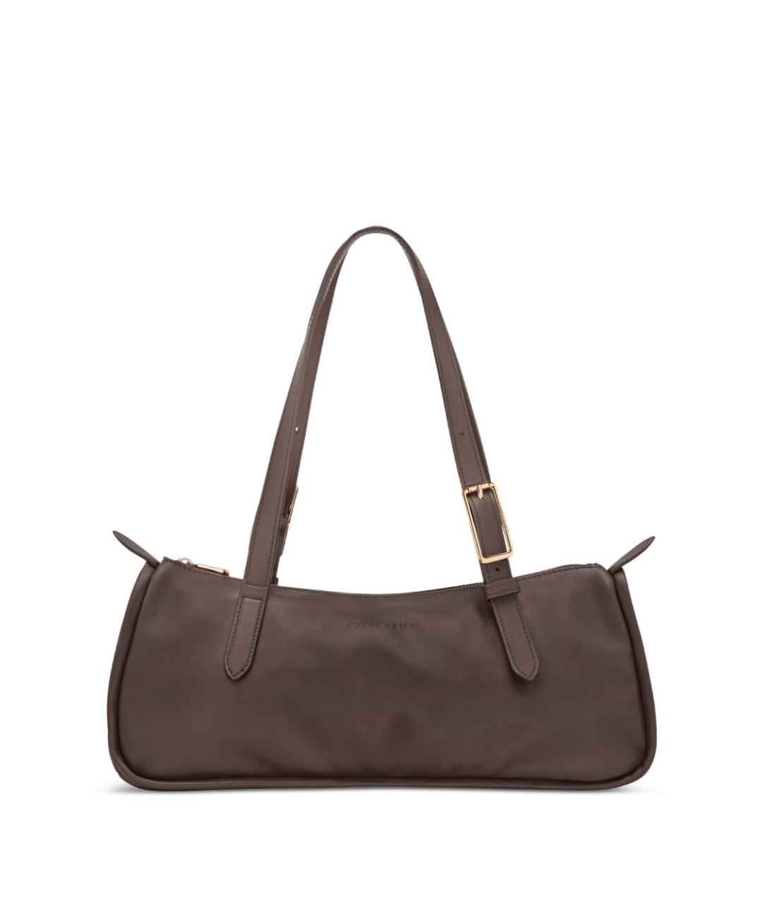 LONGCHAMP Коричневая тканевая сумка через плечо, фото 1