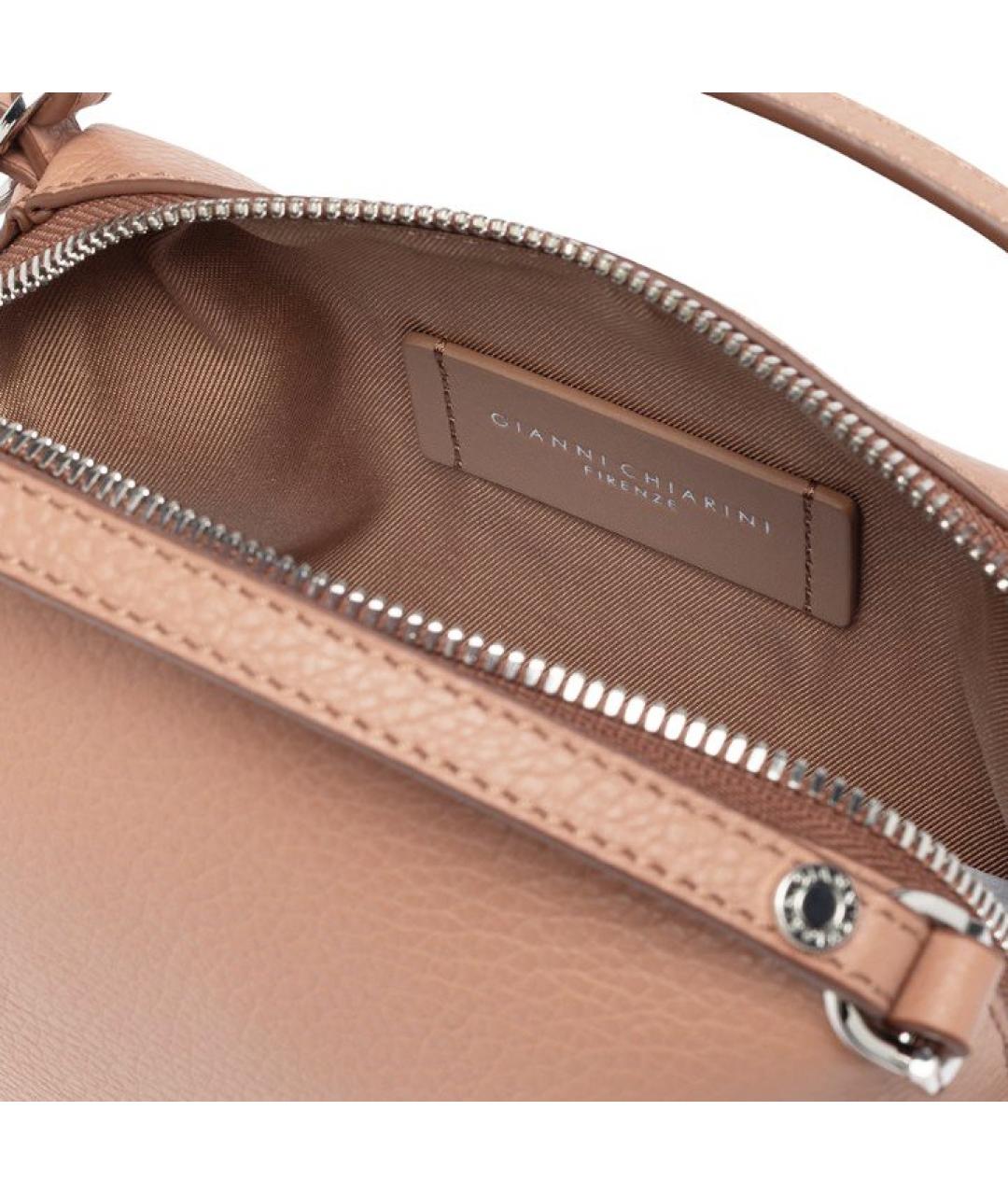 Gianni Chiarini Розовая кожаная сумка с короткими ручками, фото 4