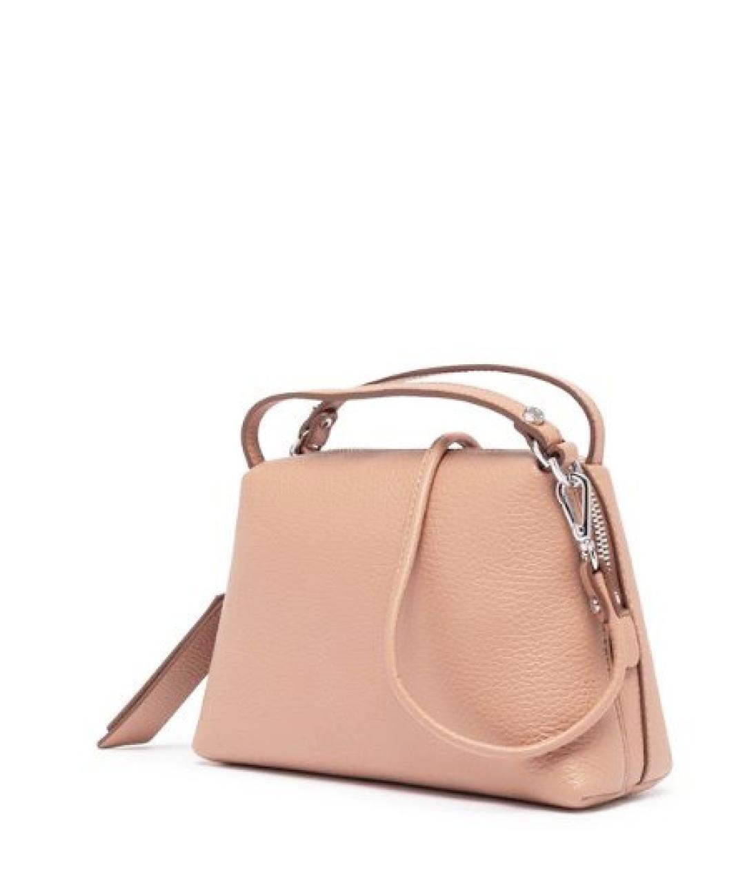 Gianni Chiarini Розовая кожаная сумка с короткими ручками, фото 2