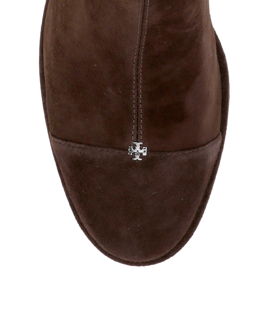 TORY BURCH Коричневые замшевые сапоги, фото 4