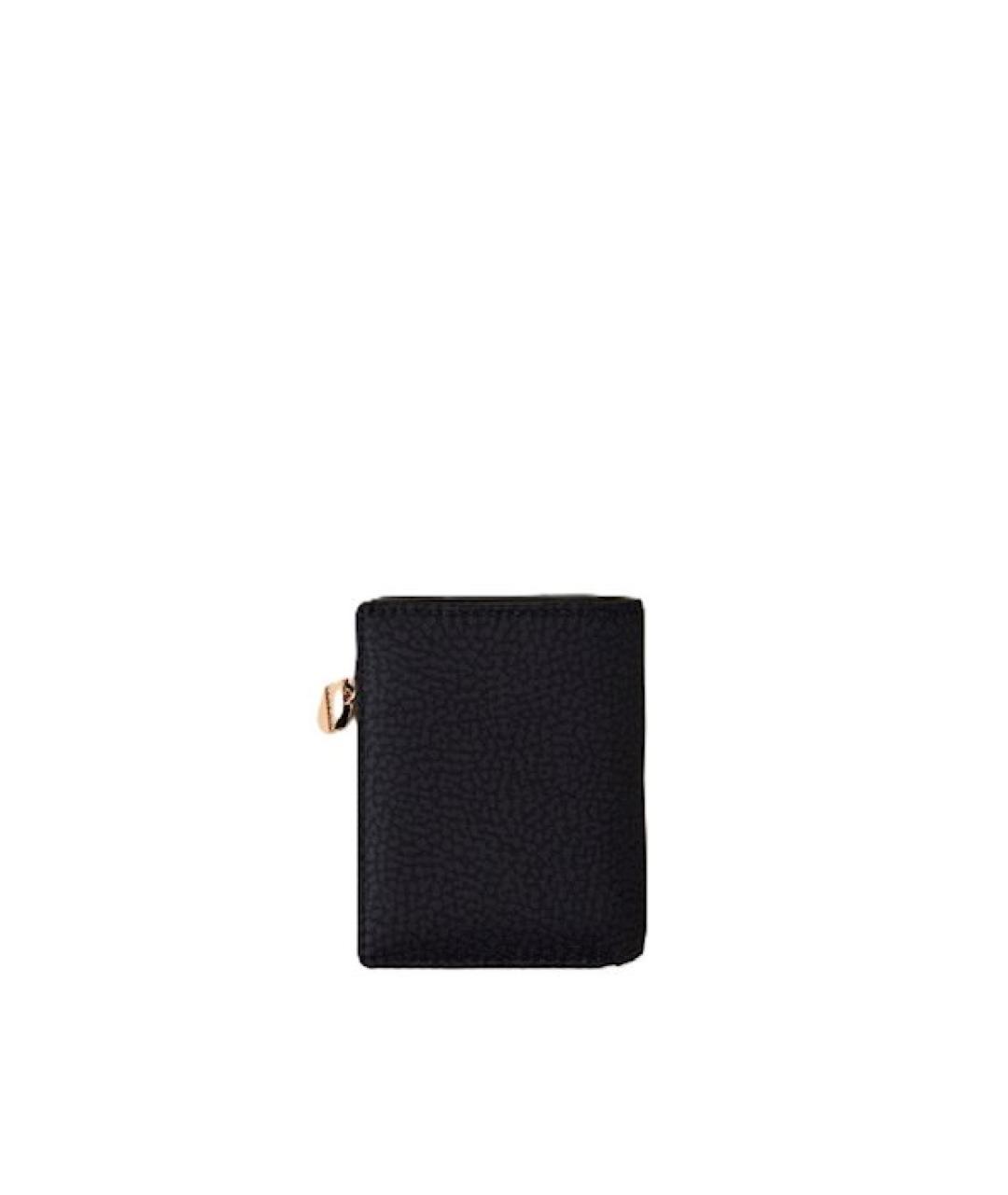 BORBONESE Черный кожаный кошелек, фото 3