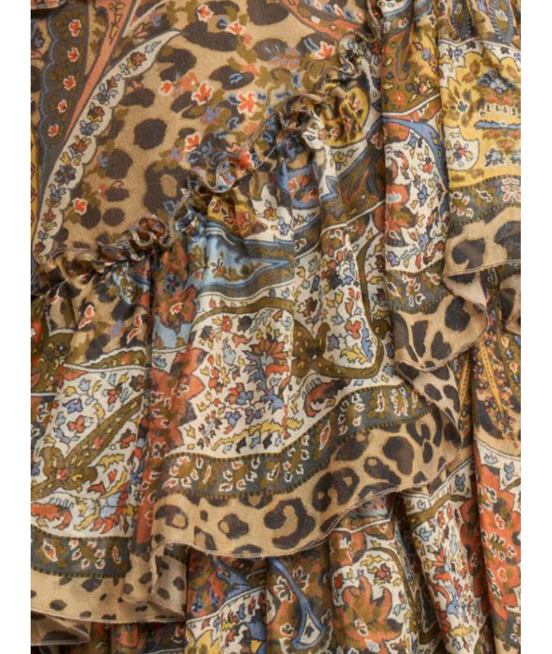 ETRO Мульти шелковая юбка миди, фото 2