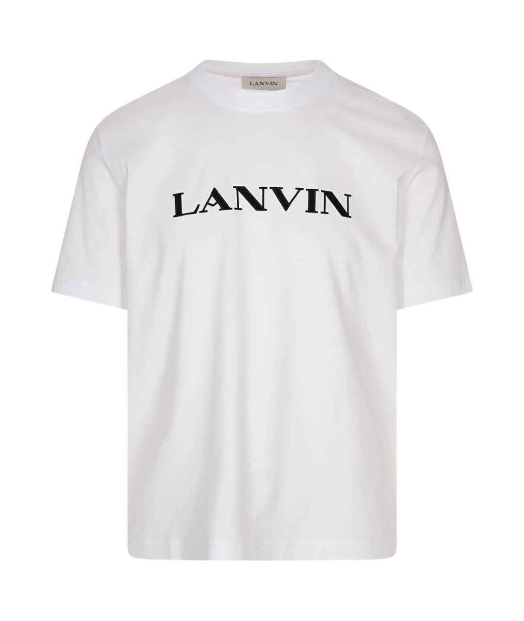 LANVIN Белая хлопковая футболка, фото 1