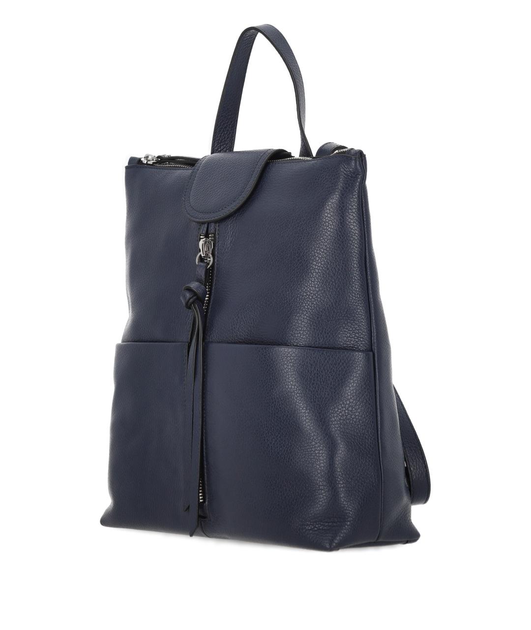 Gianni Chiarini Темно-синий кожаный рюкзак, фото 2