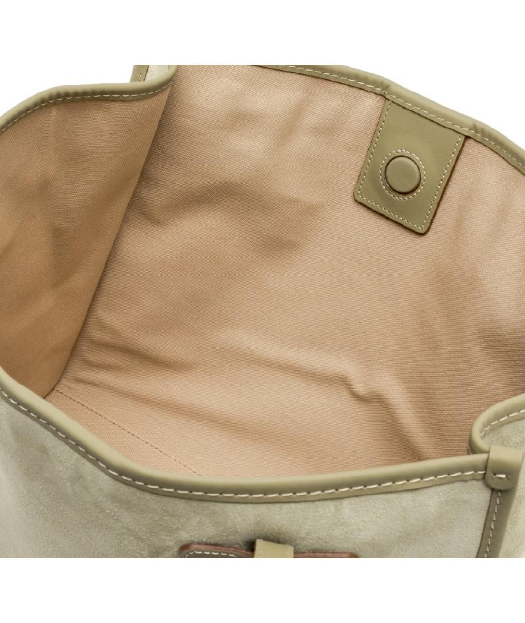 Gianni Chiarini Зеленая замшевая сумка тоут, фото 4