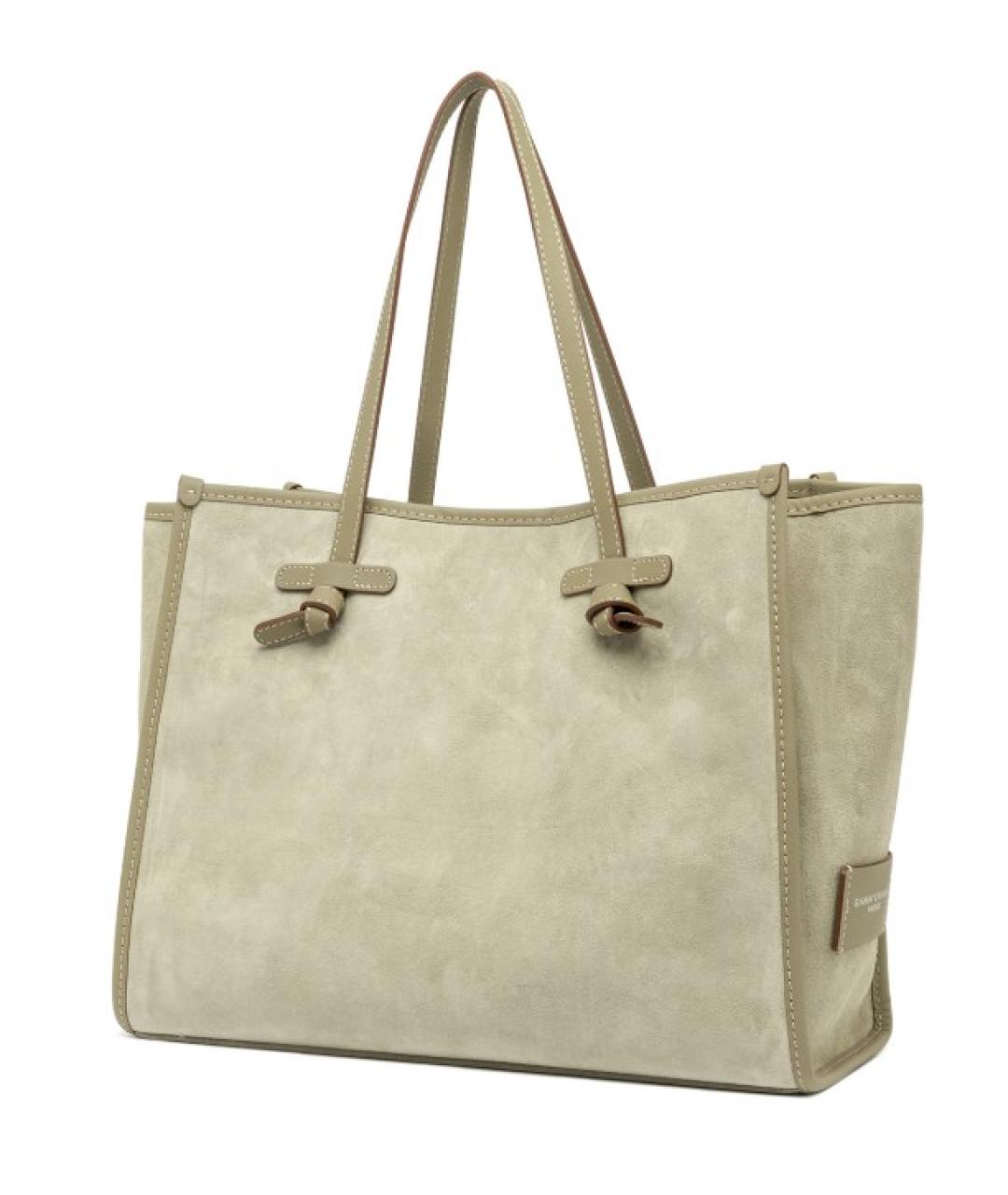 Gianni Chiarini Зеленая замшевая сумка тоут, фото 2