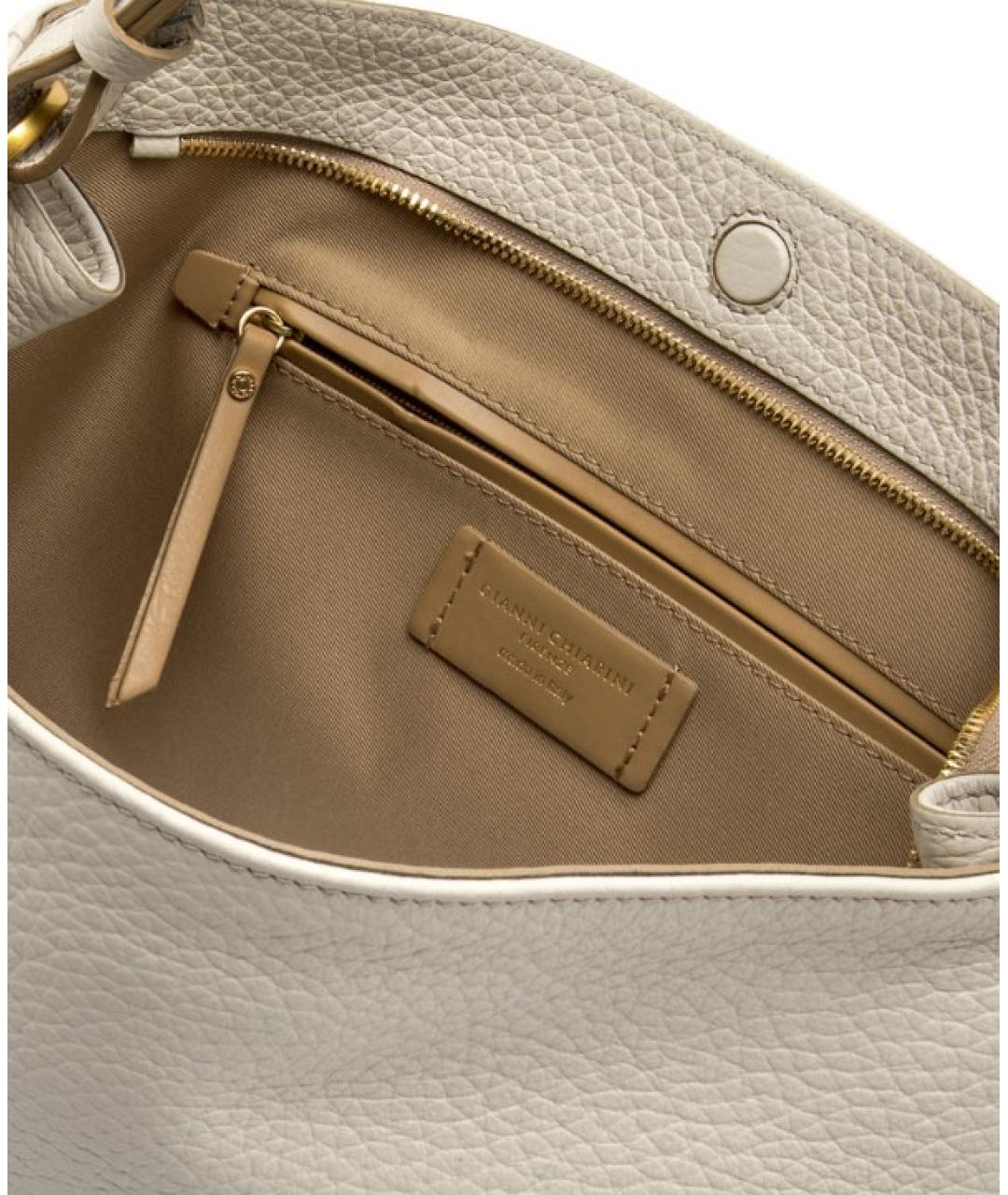 Gianni Chiarini Белая кожаная сумка тоут, фото 4