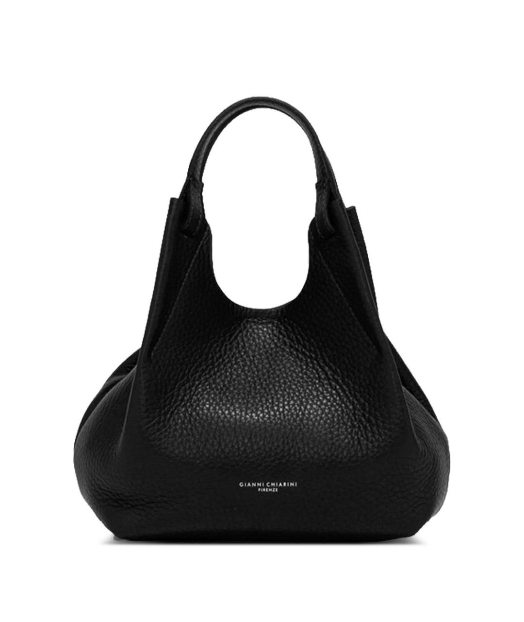 Gianni Chiarini Черная кожаная сумка тоут, фото 2