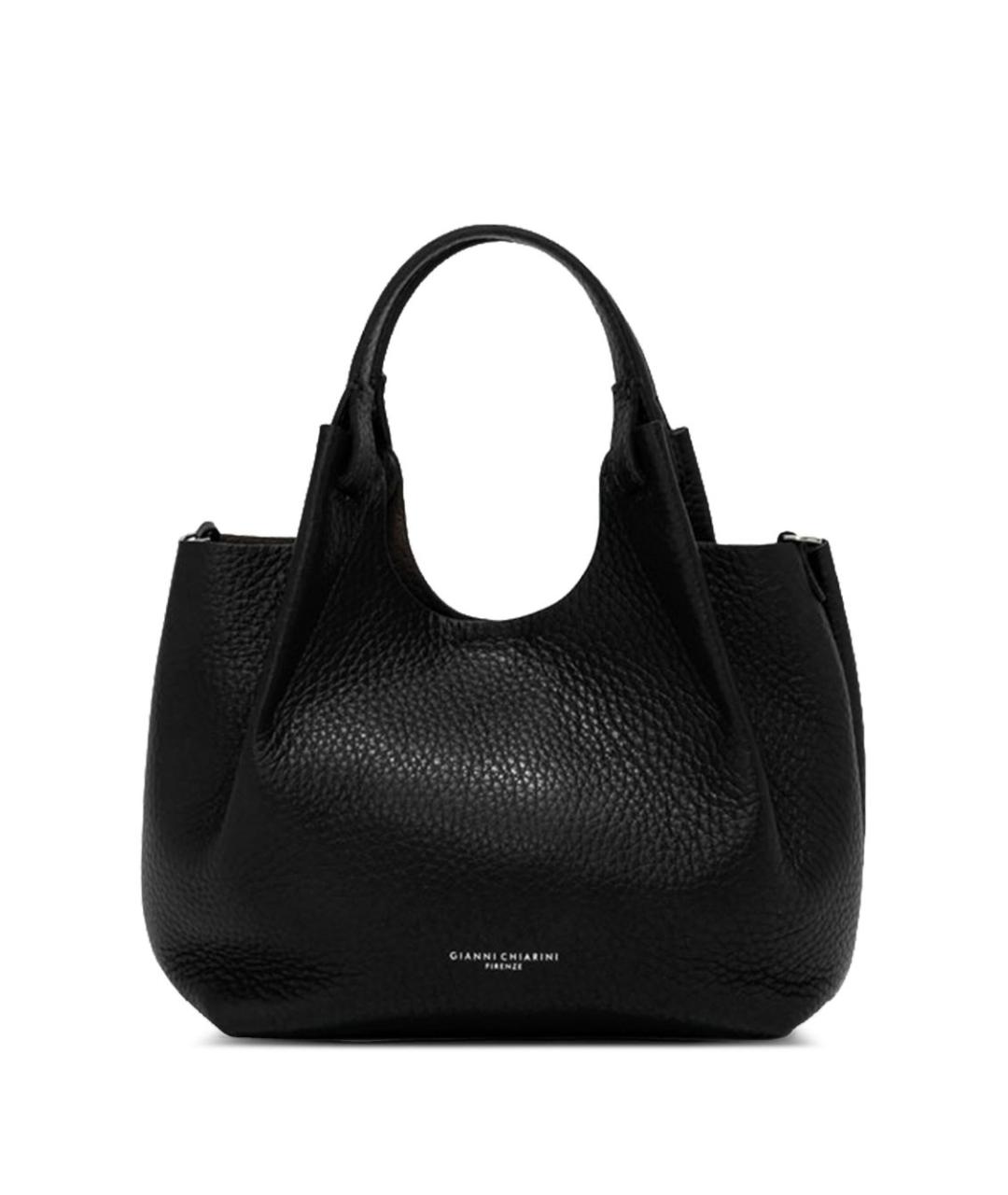 Gianni Chiarini Черная кожаная сумка тоут, фото 1