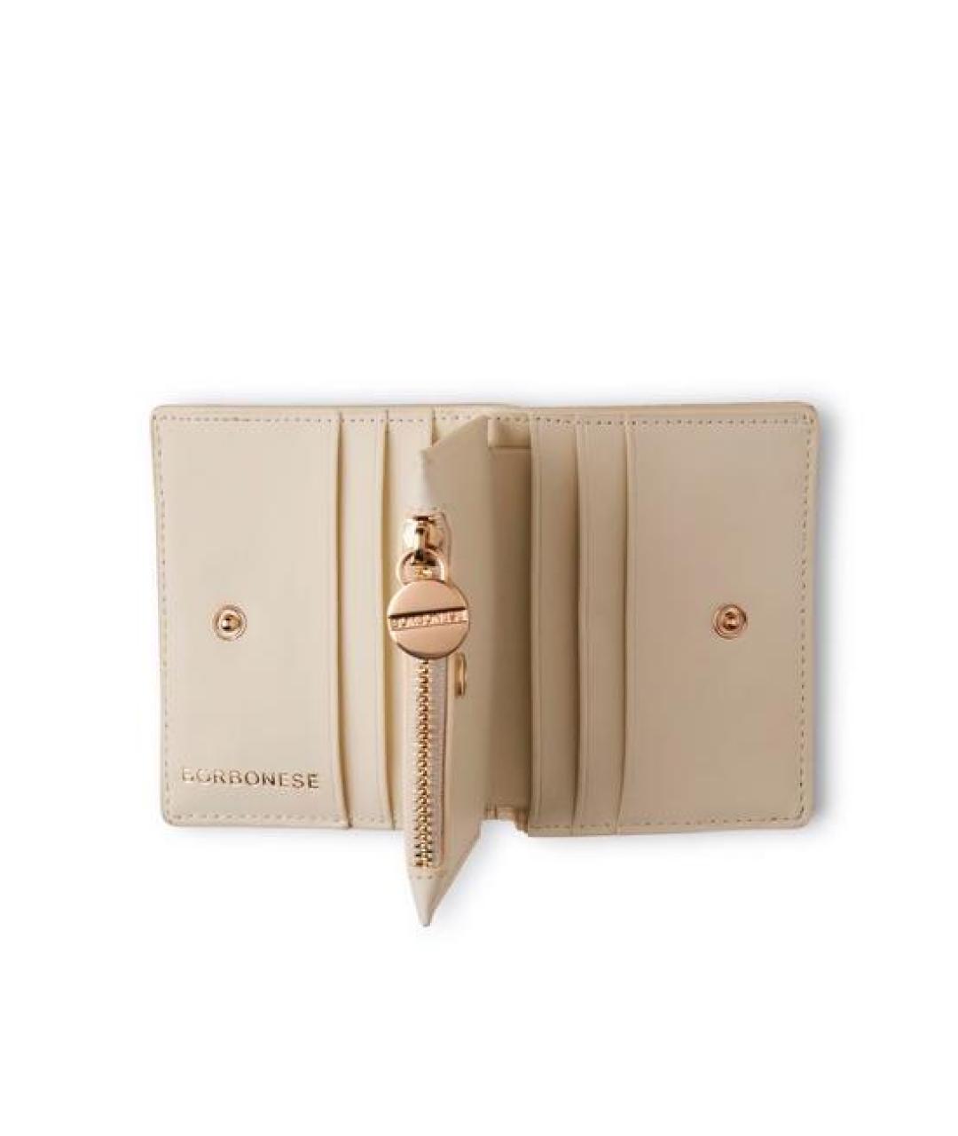 BORBONESE Бежевый кошелек из искусственной кожи, фото 2