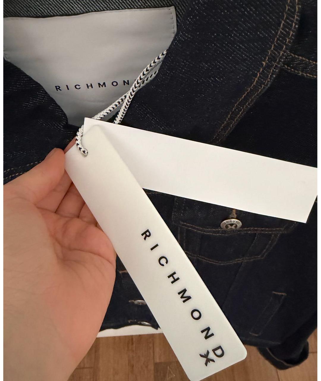 JOHN RICHMOND Темно-синяя деним куртка, фото 5