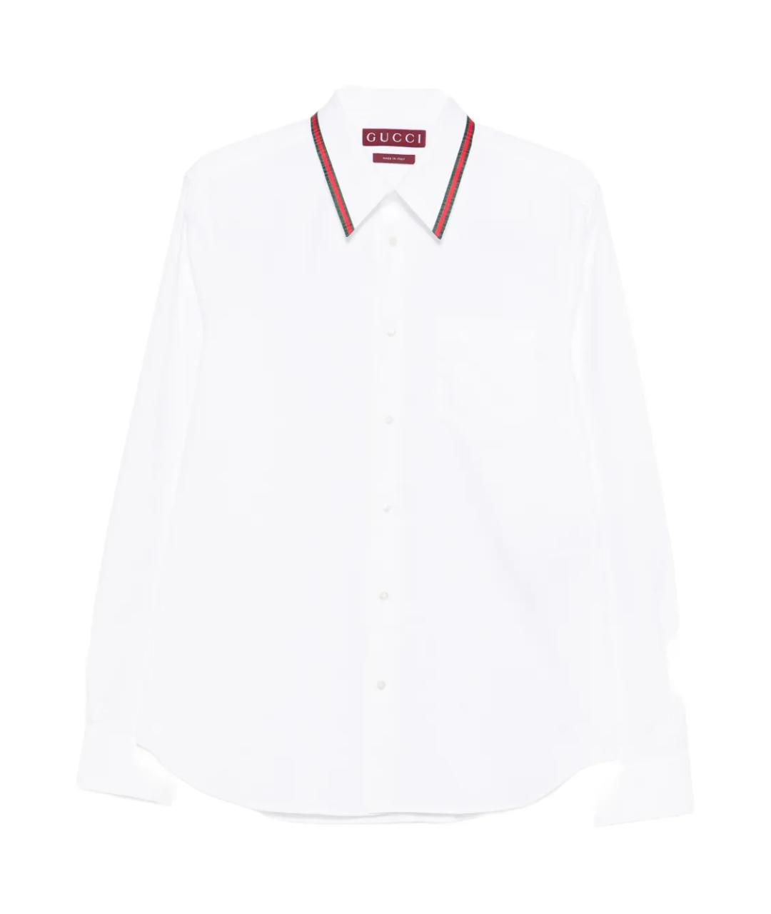 GUCCI Белая хлопко-полиэстеровая кэжуал рубашка, фото 1
