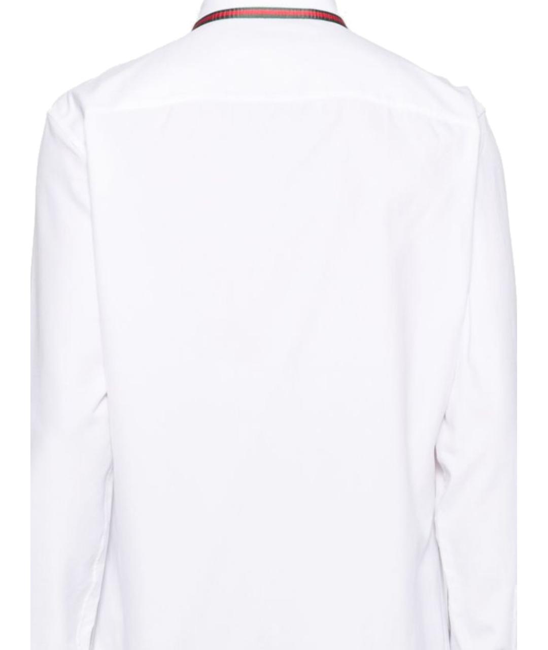 GUCCI Белая хлопко-полиэстеровая кэжуал рубашка, фото 3