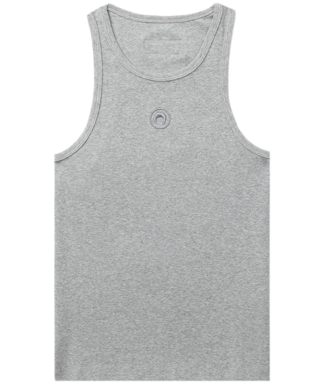 MARINE SERRE Серая хлопковая майка, фото 1