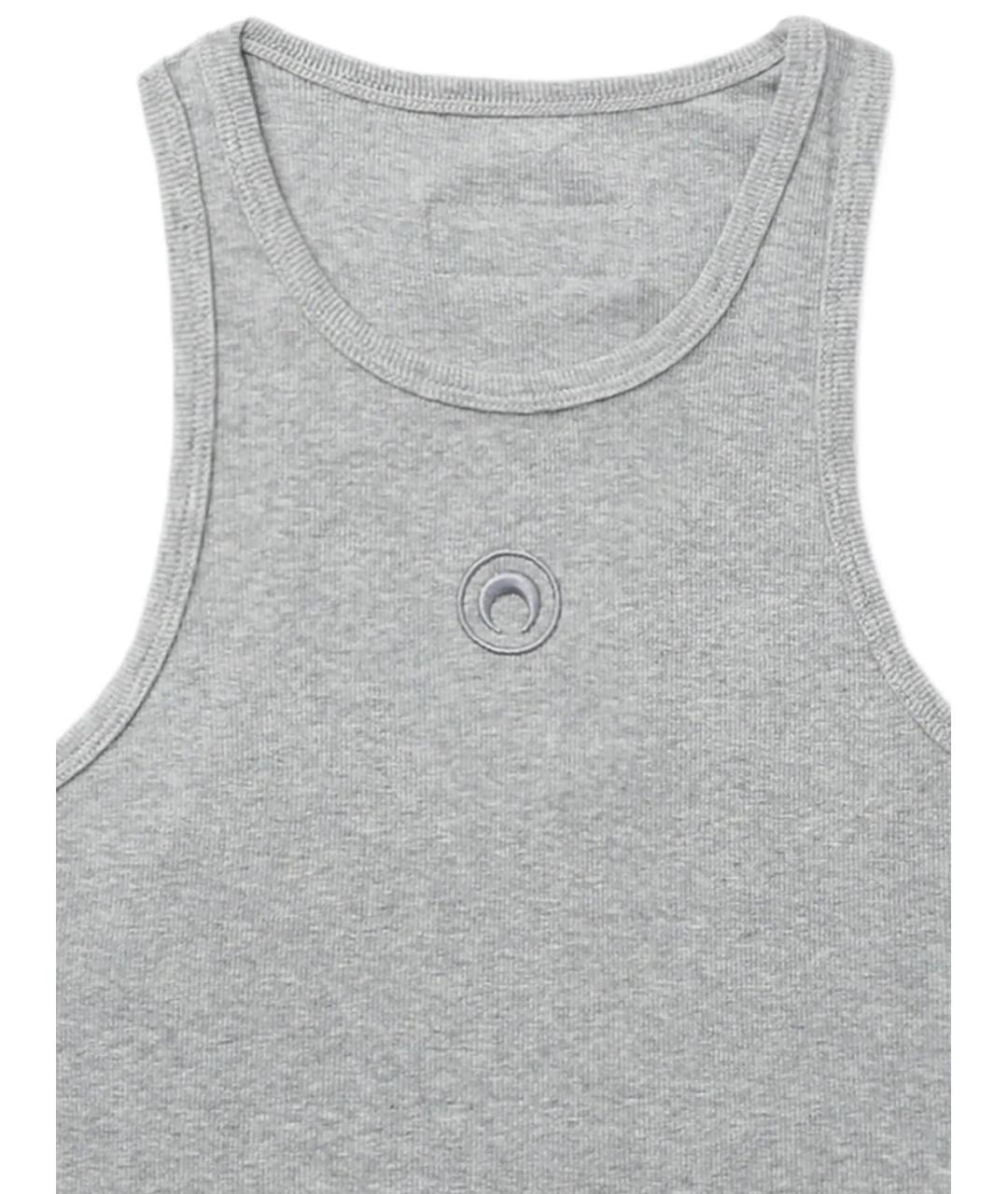 MARINE SERRE Серая хлопковая майка, фото 2