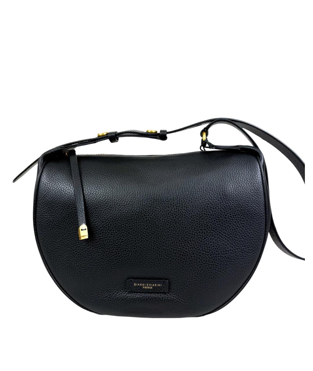 Gianni Chiarini Черная кожаная сумка через плечо, фото 1