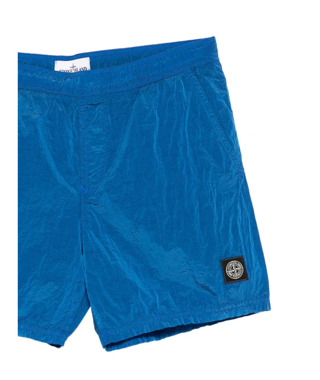 STONE ISLAND Синие полиамидовые шорты, фото 2