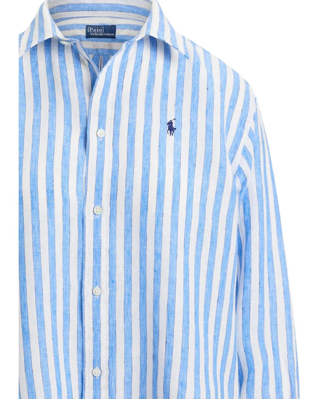 POLO RALPH LAUREN Голубая льняная рубашка, фото 2