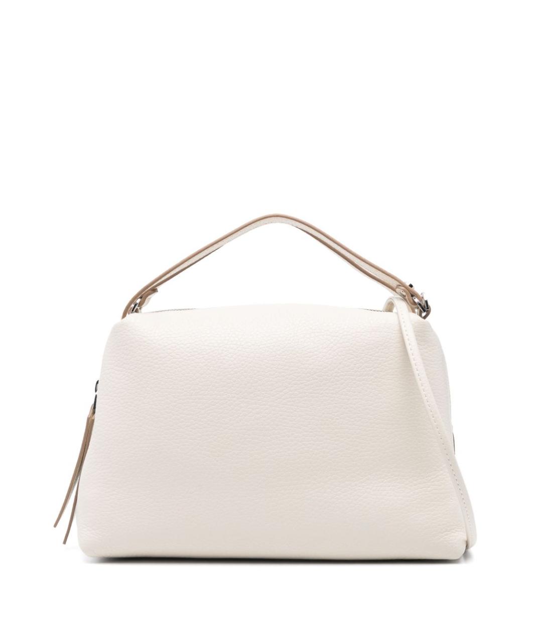 Gianni Chiarini Белая кожаная сумка с короткими ручками, фото 1