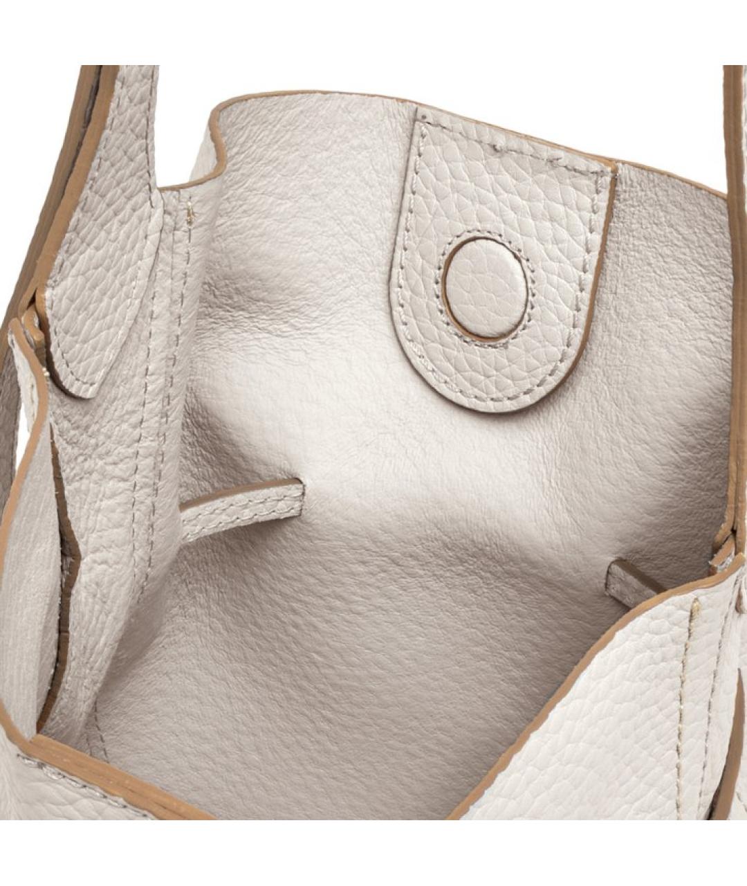 Gianni Chiarini Белая кожаная сумка через плечо, фото 4