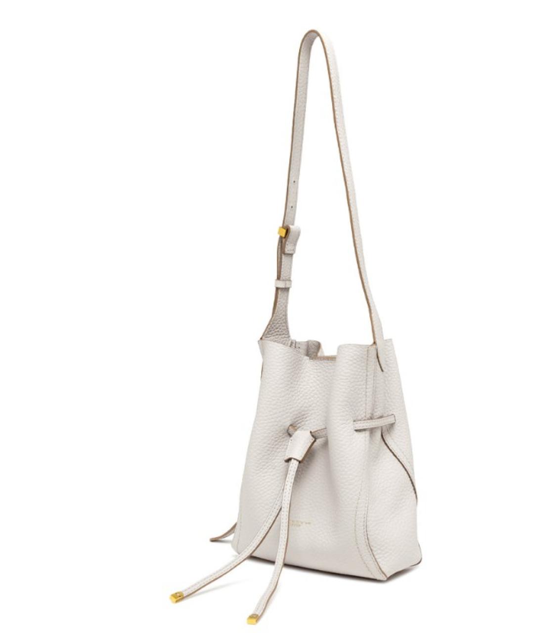 Gianni Chiarini Белая кожаная сумка через плечо, фото 3