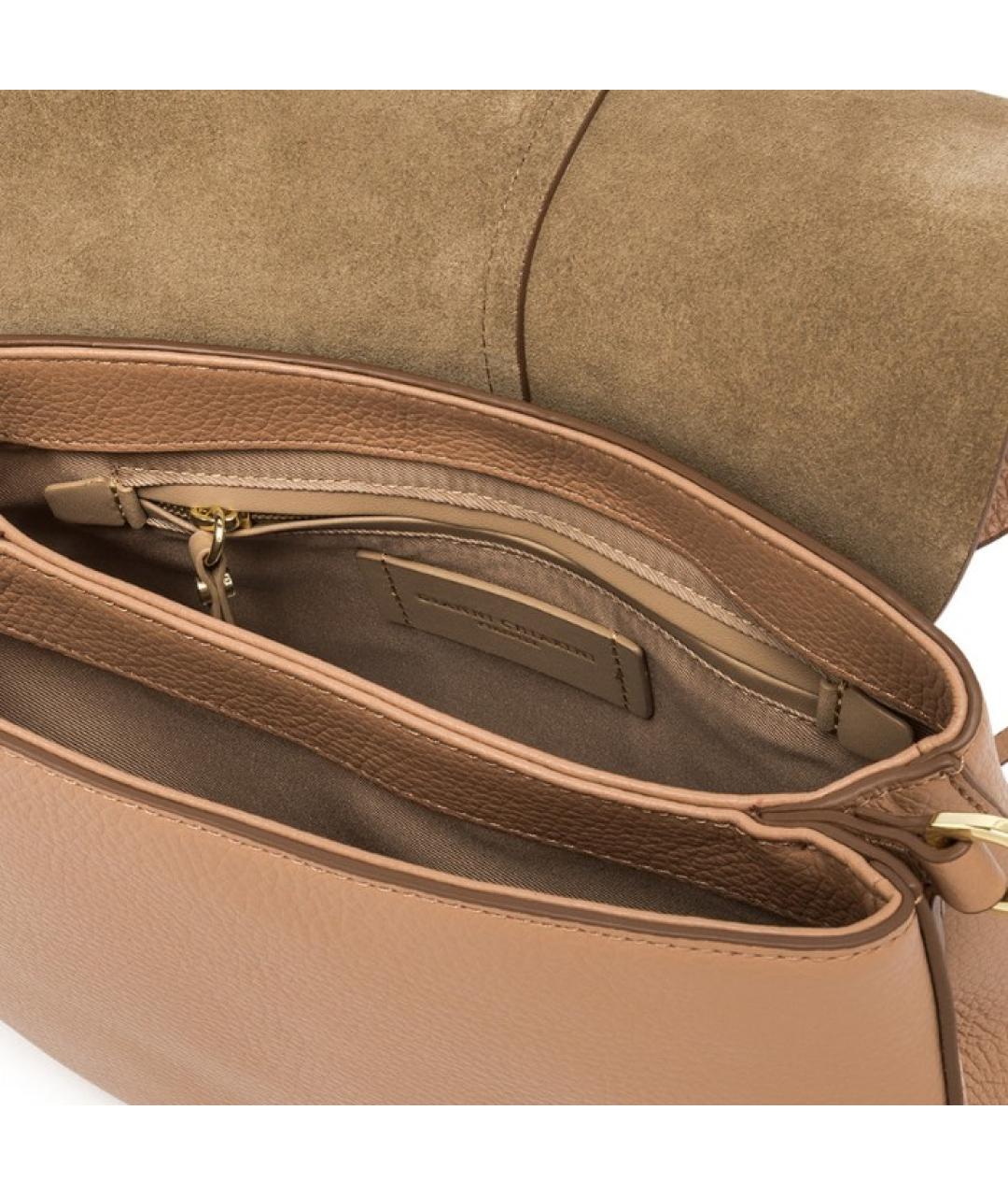 Gianni Chiarini Бежевая кожаная сумка через плечо, фото 5