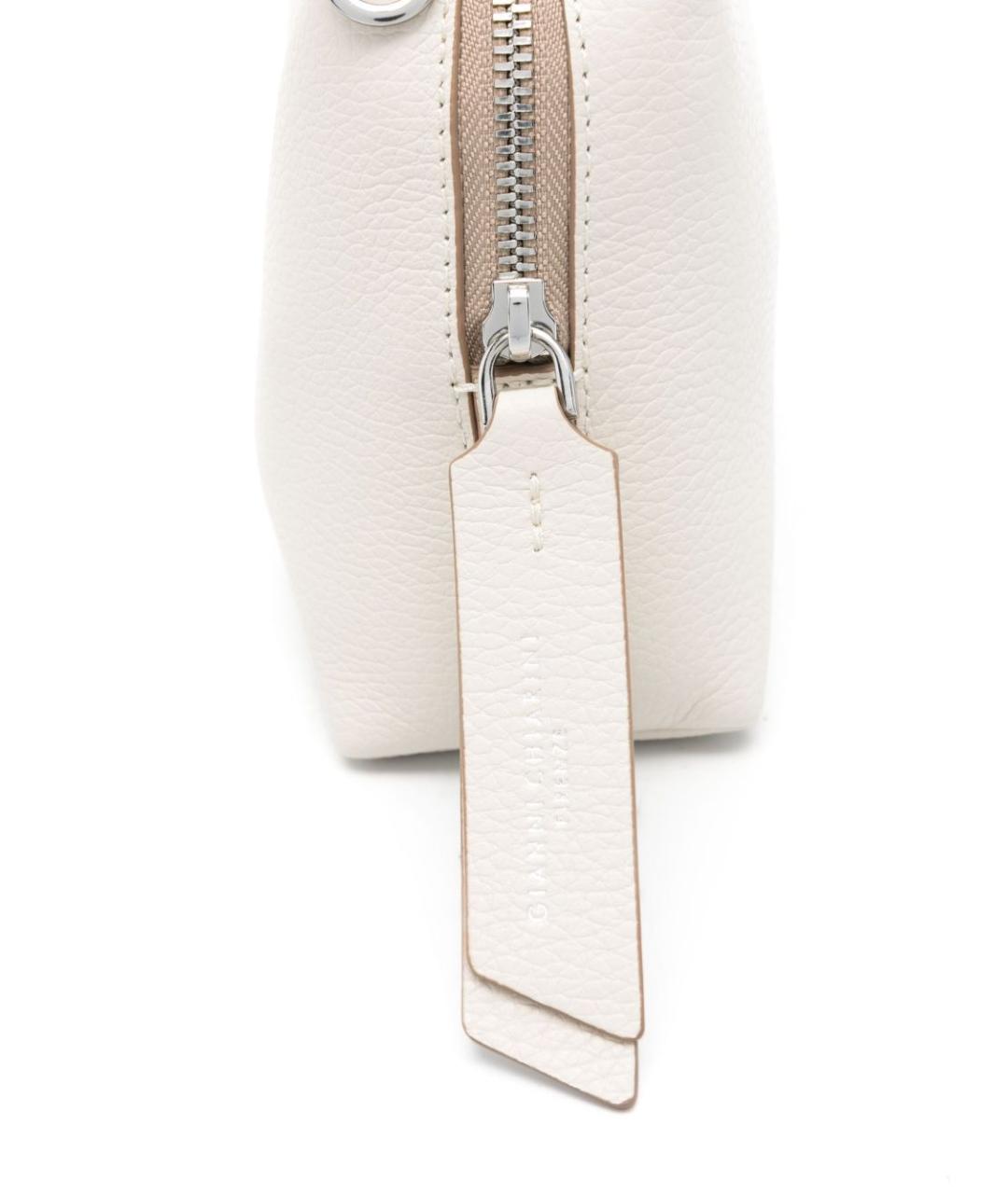 Gianni Chiarini Белая кожаная сумка с короткими ручками, фото 3