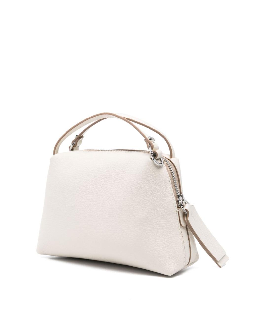 Gianni Chiarini Белая кожаная сумка с короткими ручками, фото 2