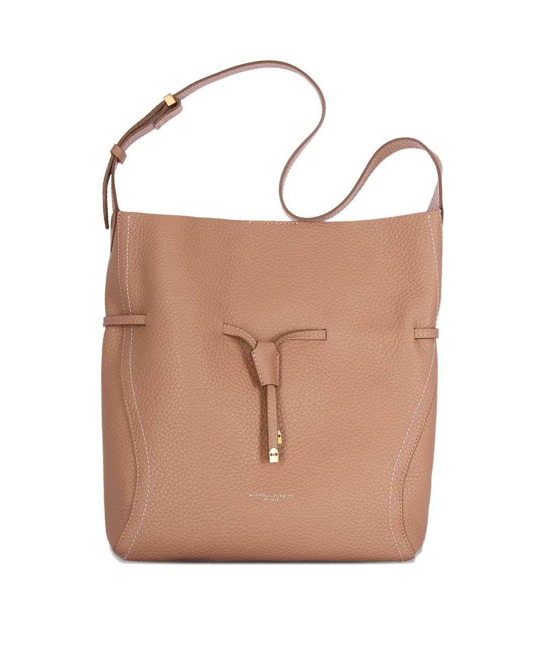 Gianni Chiarini Бежевая кожаная сумка через плечо, фото 1