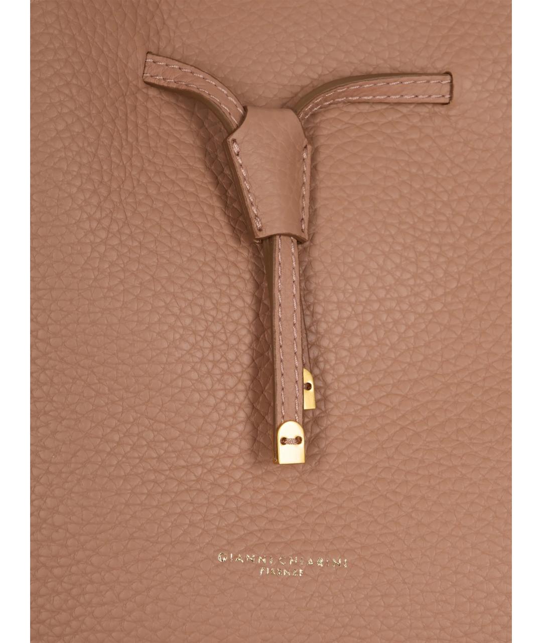 Gianni Chiarini Бежевая кожаная сумка через плечо, фото 2