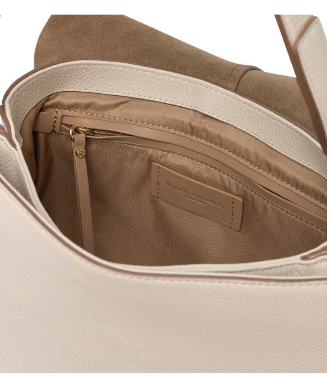 Gianni Chiarini Белая кожаная сумка через плечо, фото 4