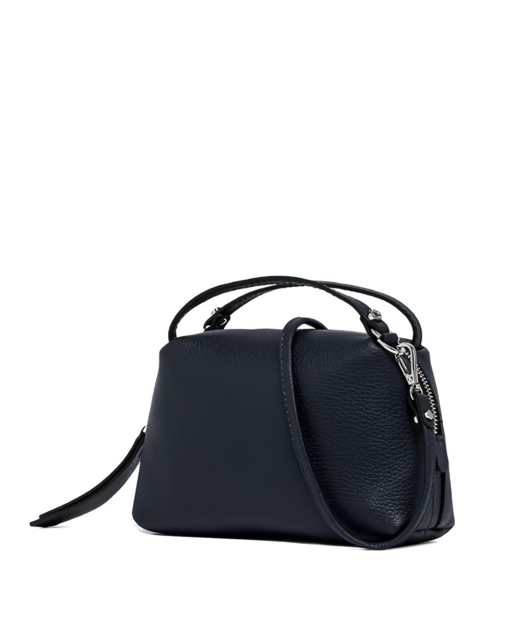 Gianni Chiarini Темно-синяя кожаная сумка с короткими ручками, фото 2